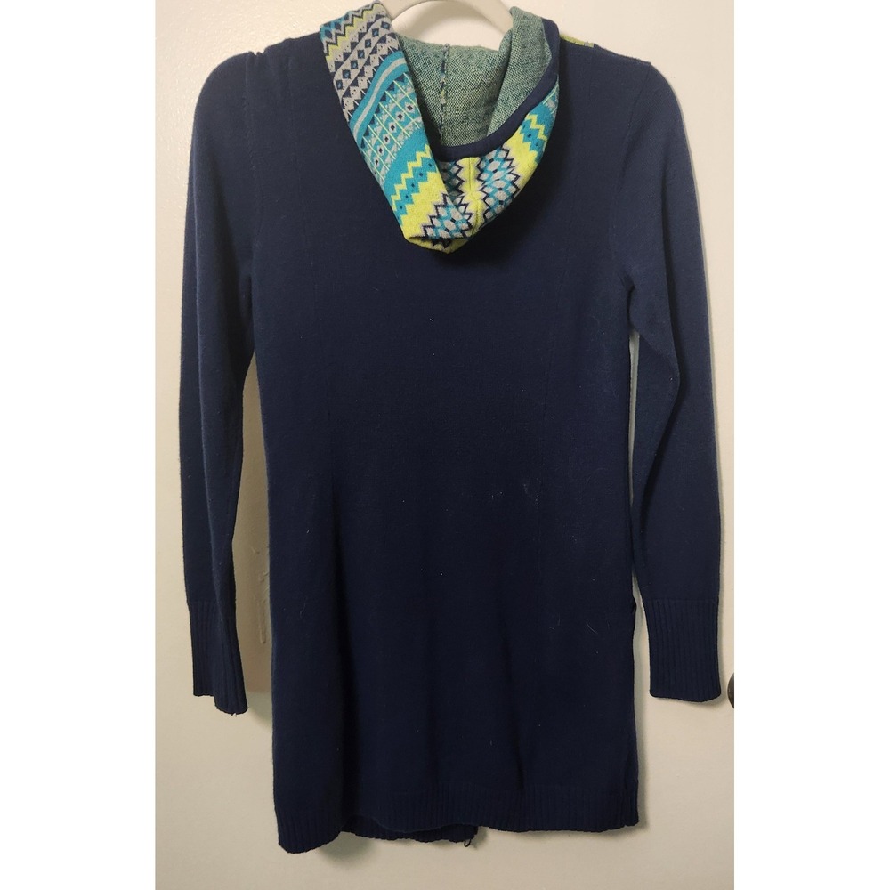 Title Nine Full Zip Midline Hoodie Cardigan Women's XS Merino Wool Blend Aztec - Picture 2 of 13